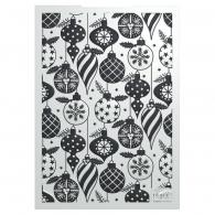 A Candy Cane Christmas 3D Embossing Folder Bountiful Baubles (5537e) - #587588