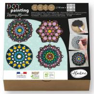 Aladine Dot Painting Set 4x2 Shapes coasters &amp; stencils - #594158
