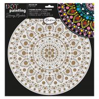 Aladine Duo Dot Painting Support &amp; Stencil 30cm 3 - #594169