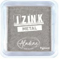 Aladine Izink Quick Dry Pigment Ink Pad 5x5 cm Silver - #591390