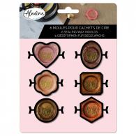 Aladine Sealing Wax Stamp Molds 6 pieces - Butterflies - #593778