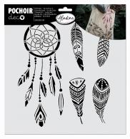 Aladine Template 28x28 cm Feathers - #592787