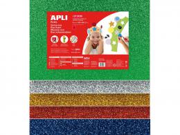 Apli EVA Foam Glitter 60x40 cm 5 pcs - #599510