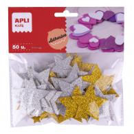 Apli EVA Foam Shapes Stars Glitters - #599529