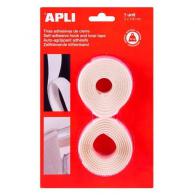 Apli Hook and Loop Tape 2x100 cm White - #599573
