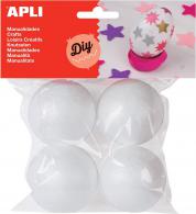 Apli Polystyrene ball 45 mm 4 pcs - #599522