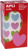 Apli Roll Stickers Hearts Multicolour 20x18 mm - #599493