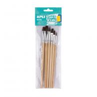 Apli Wooden Brushes 6 pcs - #599538