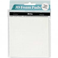 CC 3D Foam Pads, white, 2x400 pc, size 5x5 mm, thickness 2 mm, 2 sheet/ 1 pack - #588626