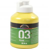 CC Acrylic Paint Metallic, yellow, metallic, 500 ml/ 1 bottle - #589225