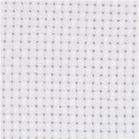 CC Aida Fabric, white, size 50x50 cm, 24 squares per 10 cm , 1 pc - #592699
