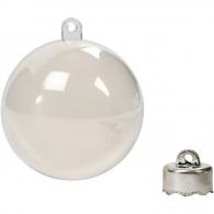 CC Baubles to Decorate, transparent, Dia. 6 cm, 8 pc/ 1 pack - #588602