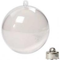 CC Baubles to Decorate, transparent, Dia. 8 cm, 5 pc/ 1 pack - #588505