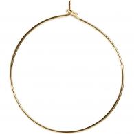 CC Beading Hoops, gold-plated, Dia. 30 mm, 6 pc/ 1 pack - #591014
