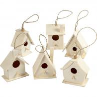 CC Bird House, H: 7 cm, 6 pc/ 1 pack - #590601