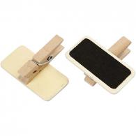 CC Blackboard with clothes peg, size 4x2 cm, 12 pc/ 1 pack - #589914