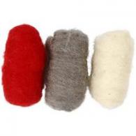 CC Carded Wool, red/white harmony, 3x10 g/ 1 pack - #592554