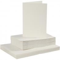 CC Cards and envelopes, off-white, card size 10,5x15 cm, envelope size 11,5x16,5 cm, 110+220 g, 50 set/ 1 pack - #590397