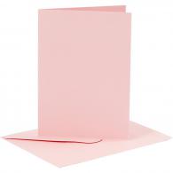 CC Cards and envelopes, rose, card size 10,5x15 cm, envelope size 11,5x16,5 cm, 110+220 g, 6 set/ 1 pack - #591435