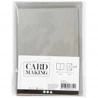 CC Cards with Envelopes Set 4x A6 and C6 Silver - #594511