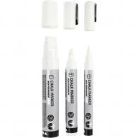 CC Chalk Markers, white, line 3+6+15 mm, 3 pc/ 1 pack - #591984