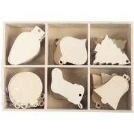 CC Christmas ornament, H: 5,5-7 cm, W: 4-5 cm, hole size 4 mm, 90 pc/ 1 pack - #589850