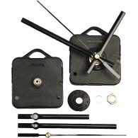 CC Clock parts and movements, black, plate max thickness 10 mm, 1 set - #591574