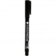 CC Contour Marker for Glass and Porcelain, black, line 1-3 mm, semi opaque, 1 pc - #591658