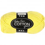 CC Cotton Yarn, yellow, no. 8/4, L: 170 m, 50 g/ 1 ball - #592551