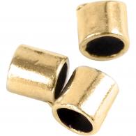 CC Crimpy Beads Tubes, gold-plated, size 2x2 mm, hole size 1,4 mm, 80 pc/ 1 pack - #591217