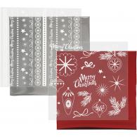 CC Deco Foil and transfer sheet, red, silver, Magical Christmas, 15x15 cm, 2x2 sheet/ 1 pack - #588943