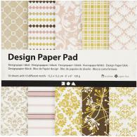 CC Design Paper Pad, green, rose, 15,2x15,2 cm, 120 g, 50 sheet/ 1 pack - #591342