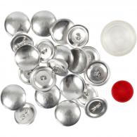 CC DIY Covered Buttons, Dia. 22 mm, 12 pc/ 1 pack - #589661