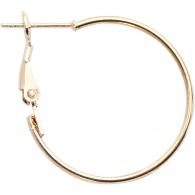 CC Earring, gold-plated, Dia. 25 mm, 8 pc/ 1 pack - #591064