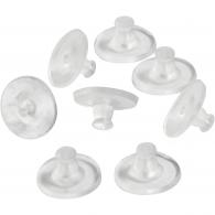 CC Earring Stud Backs, transparent, Dia. 10 mm, 10 pair/ 1 pack - #591129