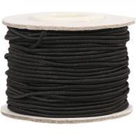 CC Elastic Beading Cord, black, thickness 1 mm, 25 m/ 1 roll - #589720