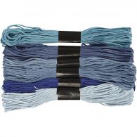 CC Embroidery Floss, blue harmony, thickness 1 mm, 6 bundle/ 1 pack - #592627