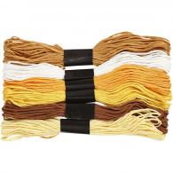 CC Embroidery Floss, golden, thickness 1 mm, 6 bundle/ 1 pack - #592362