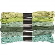 CC Embroidery Floss, green, thickness 1 mm, 6 bundle/ 1 pack - #592552