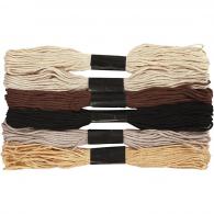 CC Embroidery Floss, natural, thickness 1 mm, 6 bundle/ 1 pack - #592724