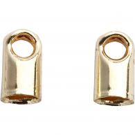 CC End cap 3.2 mm Gold plated 10 pieces - #591170