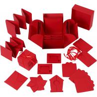 CC Explosion box, red, size 7x7x7,5+12x12x12 cm, 1 pc - #591371