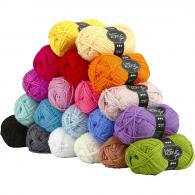CC Fantasia Acrylic Yarn, assorted colours, L: 80 m, 20x50 g/ 1 pack - #590519