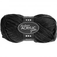 CC Fantasia Acrylic yarn 50gr Black - #592259