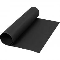 CC Faux Leather Paper, black, W: 50 cm, one coloured, 350 g, 1 m/ 1 roll - #589519