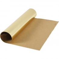 CC Faux Leather Paper, gold, W: 49 cm, one coloured,foil, 350 g, 1 m/ 1 roll - #589536