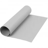 CC Faux Leather Paper, grey, W: 50 cm, one coloured, 350 g, 1 m/ 1 roll - #589486