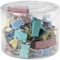 CC Foldback Clips, pastel colours, W: 15-19-25 mm, 30 asstd./ 1 pack - #590525