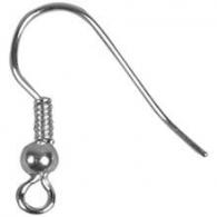 CC French Earhook, silver-plated, L: 18 mm, 10 pcs/1 pack - #591202