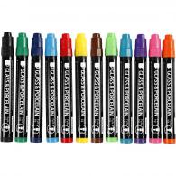 CC Glass and Porcelain Markers, line 1-3 mm, semi opaque, 12 pc/ 1 pack - #591832